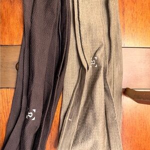 Lululemon Green and Gray Sweat Headbands